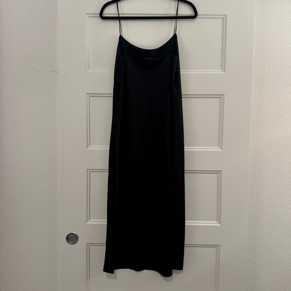 J. Crew Black Satin Slip Dress - Picture 3 of 5